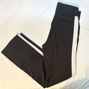 Adams Referee Pants Warm Weather Black White Side Stripe Mens 30X35 NWT